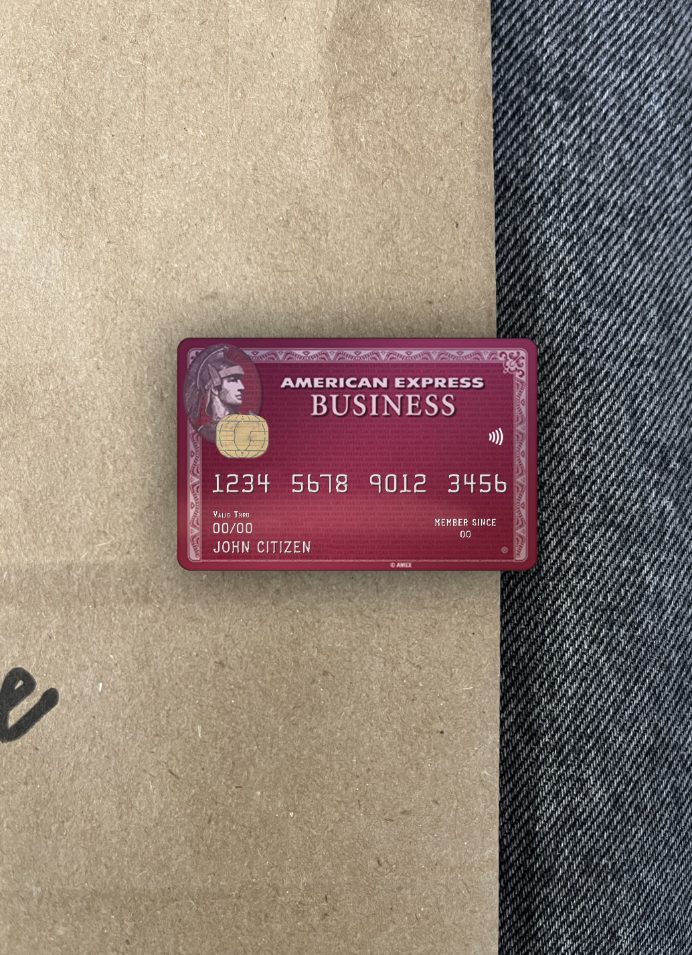 Download USA BB&T Corp. bank AMEX business plum card photolook front Photoshop template